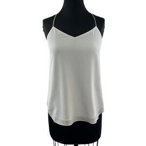 Club Monaco Off White Brett Tank Silk Sweetheart Spaghetti Strap X-Small XS NEW